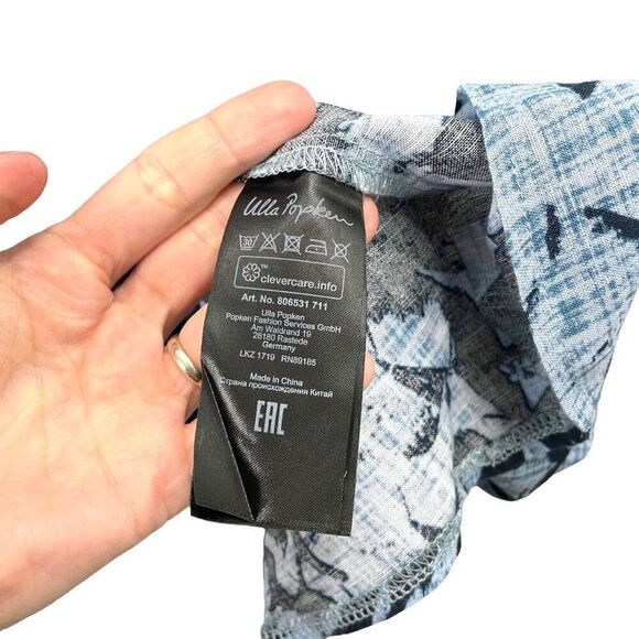 NEW Ulla Popken linen blend floral midi dress Size 20/22 boho lagenlook - Picture 9 of 9